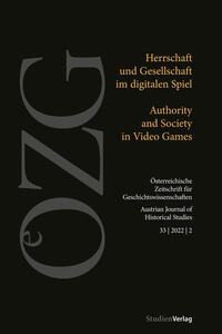 Vorderes Coverbild Österreichische Zeitschrift für Geschichtswissenschaften 33/2/2022