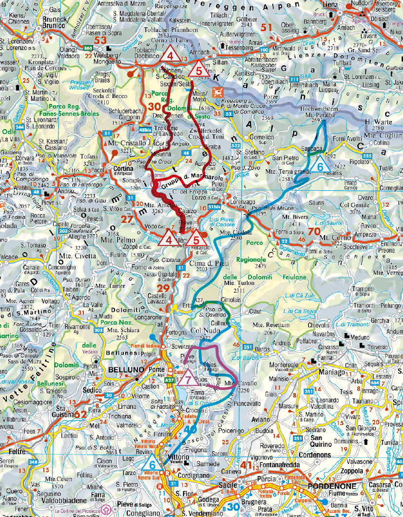 Beispielinhalt (Bild) Dolomiten Höhenwege 4-7