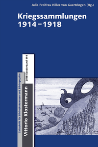Vorderes Coverbild Kriegssammlungen 1914-1918