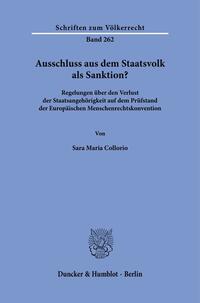 Vorderes Coverbild Ausschluss aus dem Staatsvolk als Sanktion?
