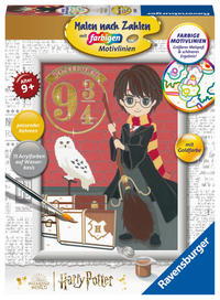 Vorderes Coverbild CreArt, Malen nach Zahlen Kinder Harry Potter - Abfahrt nach Hogwarts