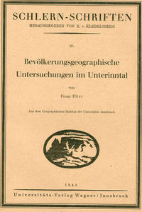 Vorderes Coverbild Bevölkerungsgeographische Untersuchungen im Unterinntal
