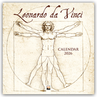 Vorderes Coverbild Leonardo da Vinci 2026 – Original Flame Tree Publishing-Kalender [Kalender]
