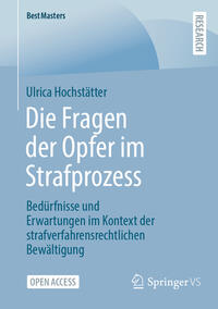 Vorderes Coverbild Die Fragen der Opfer im Strafprozess