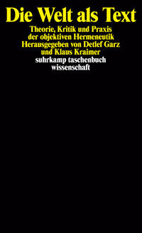 Vorderes Coverbild Die Welt als Text