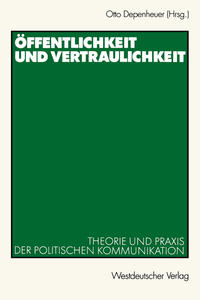 Vorderes Coverbild Öffentlichkeit und Vertraulichkeit