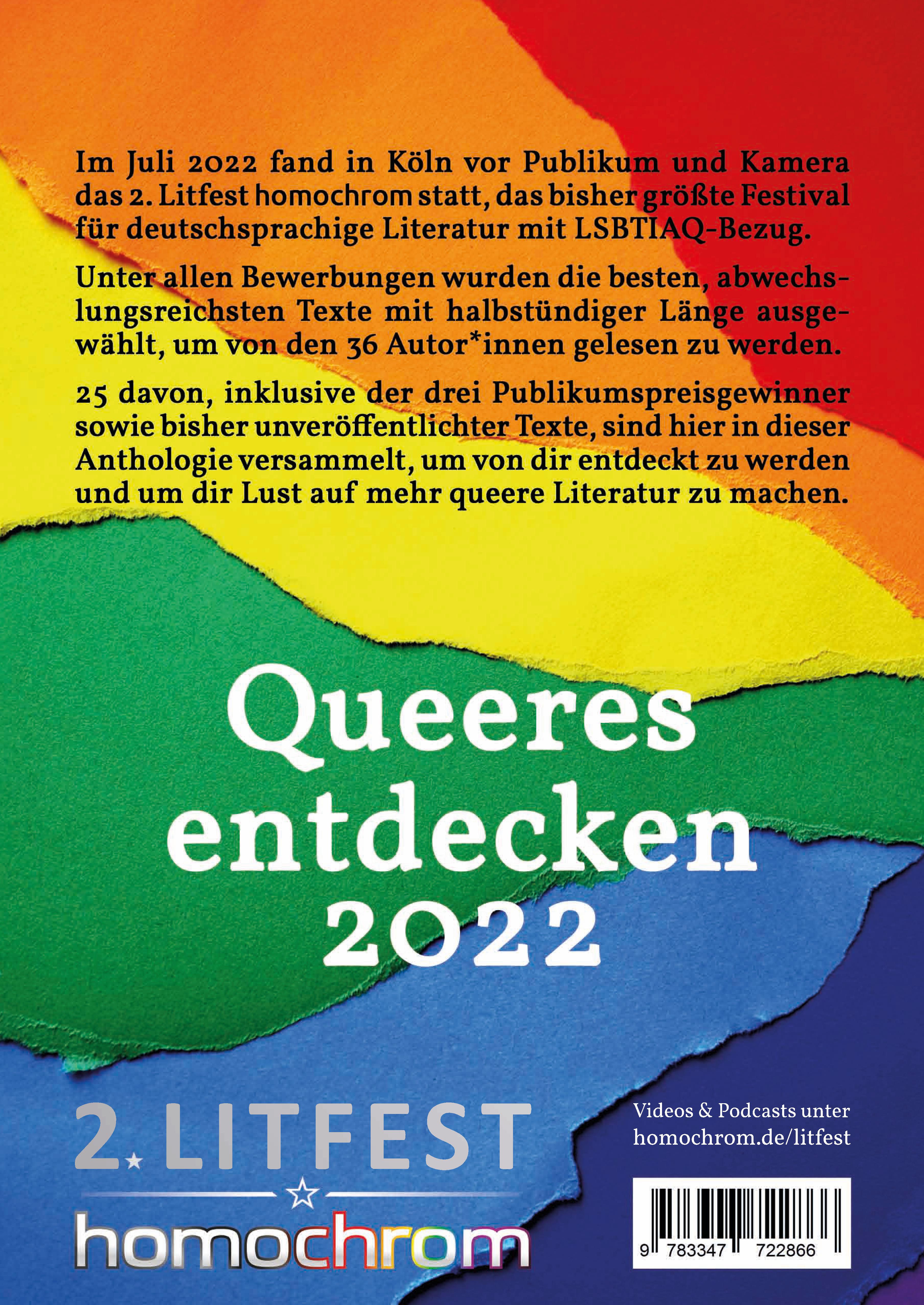 Rückseitencover Queeres entdecken 2022