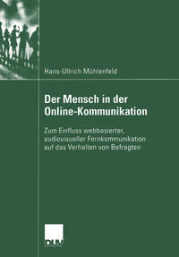 Vorderes Coverbild Der Mensch in der Online-Kommunikation