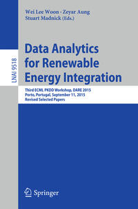 Vorderes Coverbild Data Analytics for Renewable Energy Integration