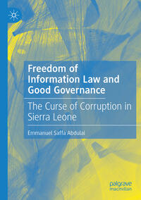 Vorderes Coverbild Freedom of Information Law and Good Governance
