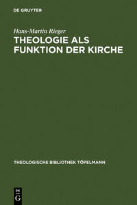 Vorderes Coverbild Theologie als Funktion der Kirche