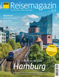 Vorderes Coverbild ADAC Reisemagazin mit Titelthema Hamburg