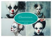 Vorderes Coverbild Clowniversum - Wo die Masken Geschichten erzählen (Wandkalender 2026 DIN A2 quer), CALVENDO Monatskalender