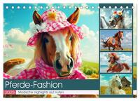 Vorderes Coverbild Pferde-Fashion. Modische Highlights auf Hufen (Tischkalender 2025 DIN A5 quer), CALVENDO Monatskalender