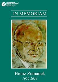 Vorderes Coverbild In Memoriam Heinz Zemanek