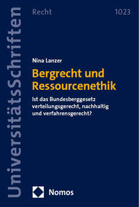 Vorderes Coverbild Bergrecht und Ressourcenethik