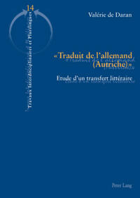 Vorderes Coverbild « Traduit de l’allemand (Autriche) »