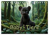 Vorderes Coverbild Baby-Tiere (Tischkalender 2025 DIN A5 quer), CALVENDO Monatskalender