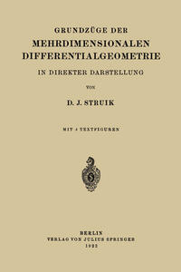 Vorderes Coverbild Grundzüge der Mehrdimensionalen Differentialgeometrie