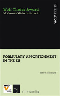Vorderes Coverbild Formulary Apportionment in the EU