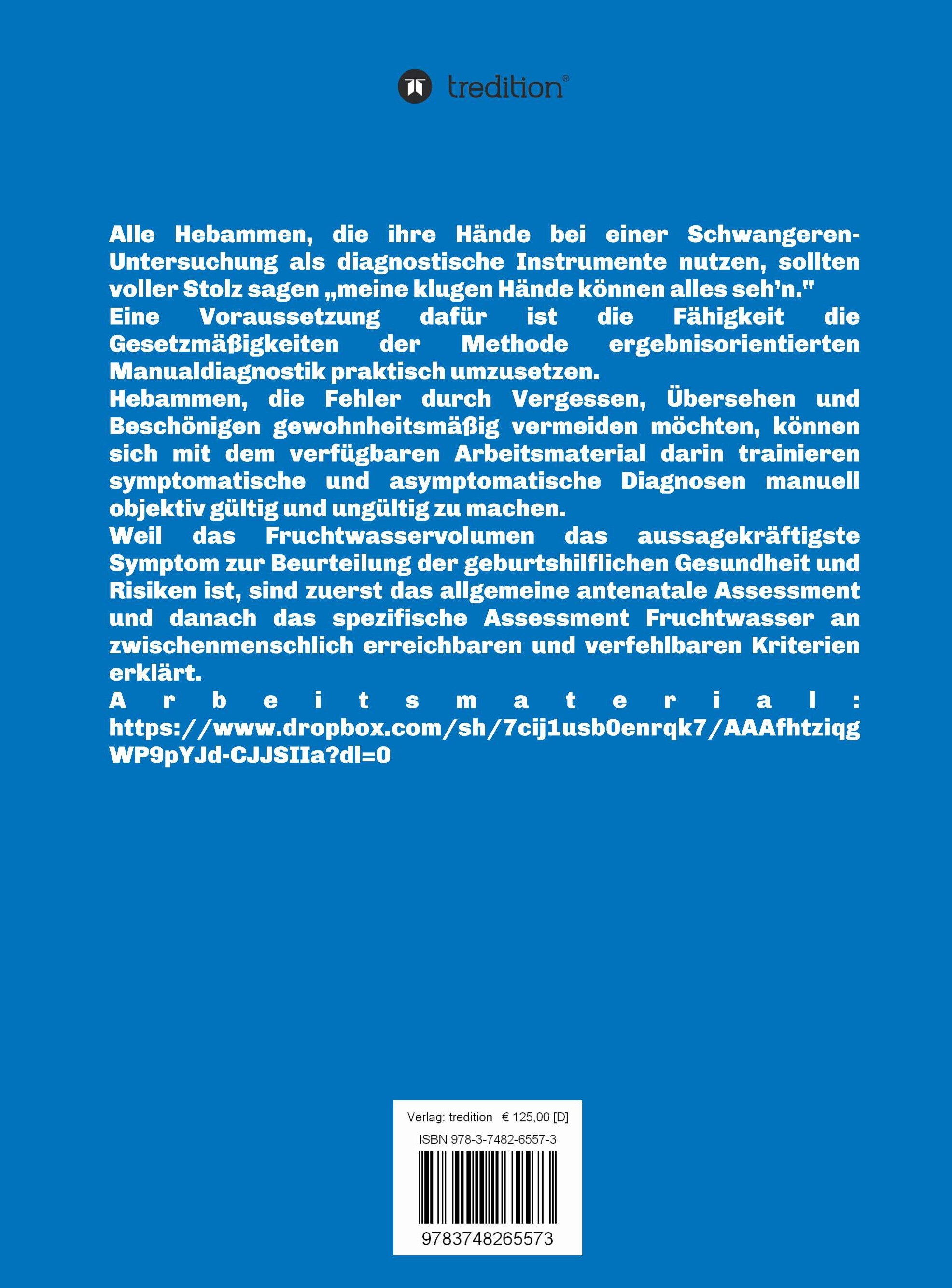Rückseitencover Manualdiagnostik Assessment Fruchtwasser