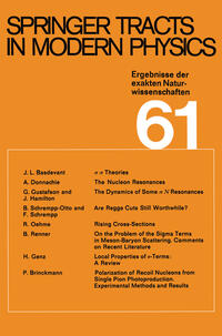 Vorderes Coverbild Springer Tracts in Modern Physics