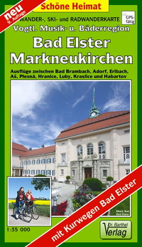 Vorderes Coverbild Wander-, Ski- und Radwanderkarte Vogtländische Musik- und Bäderregion, Bad Elster, Markneukirchen