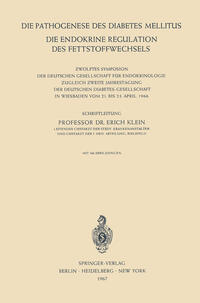 Vorderes Coverbild Die Pathogenese des Diabetes Mellitus