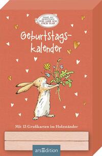 Vorderes Coverbild Weißt du eigentlich, wie lieb ich dich hab? Geburtstagskalender im Holzständer