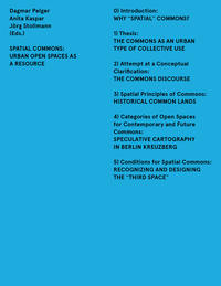 Vorderes Coverbild Spatial Commons. Urban open spaces as a resource