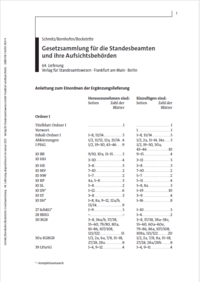 Vorderes Coverbild Gesetzsammlung für die Standesbeamten und ihre Aufsichtsbehörden