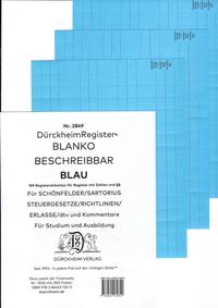 Vorderes Coverbild DürckheimRegister® BLANKO-BLAU beschreibbar für Gesetzessammlungen