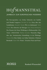 Vorderes Coverbild Hofmannsthal – Jahrbuch zur europäischen Moderne