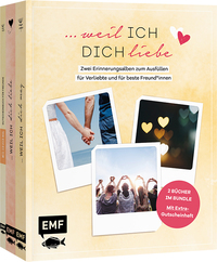 Vorderes Coverbild …weil ich dich liebe – Zwei Bücher im Bundle: Erinnerungsalben für Verliebte und für beste Freund*innen