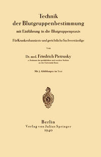 Vorderes Coverbild Technik der Blutgruppenbestimmung mit Einführung in die Blutgruppenpraxis