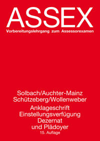 Vorderes Coverbild Anklageschrift, Einstellungsverfügung, Dezernat und Plädoyer