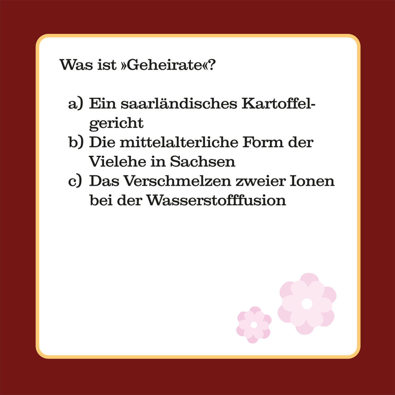 Beispielinhalt (Bild) Das Hochzeits-Quiz