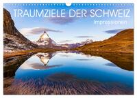 Vorderes Coverbild TRAUMZIELE DER SCHWEIZ Impressionen (Wandkalender 2025 DIN A3 quer), CALVENDO Monatskalender