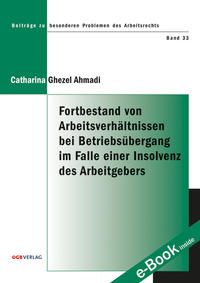 Vorderes Coverbild Fortbestand von Arbeitsverhältnissen bei Betriebsübergang im Falle einer Insolvenz des Arbeitgebers