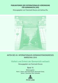 Vorderes Coverbild Akten des XII. Internationalen Germanistenkongresses Warschau 2010- Vielheit und Einheit der Germanistik weltweit