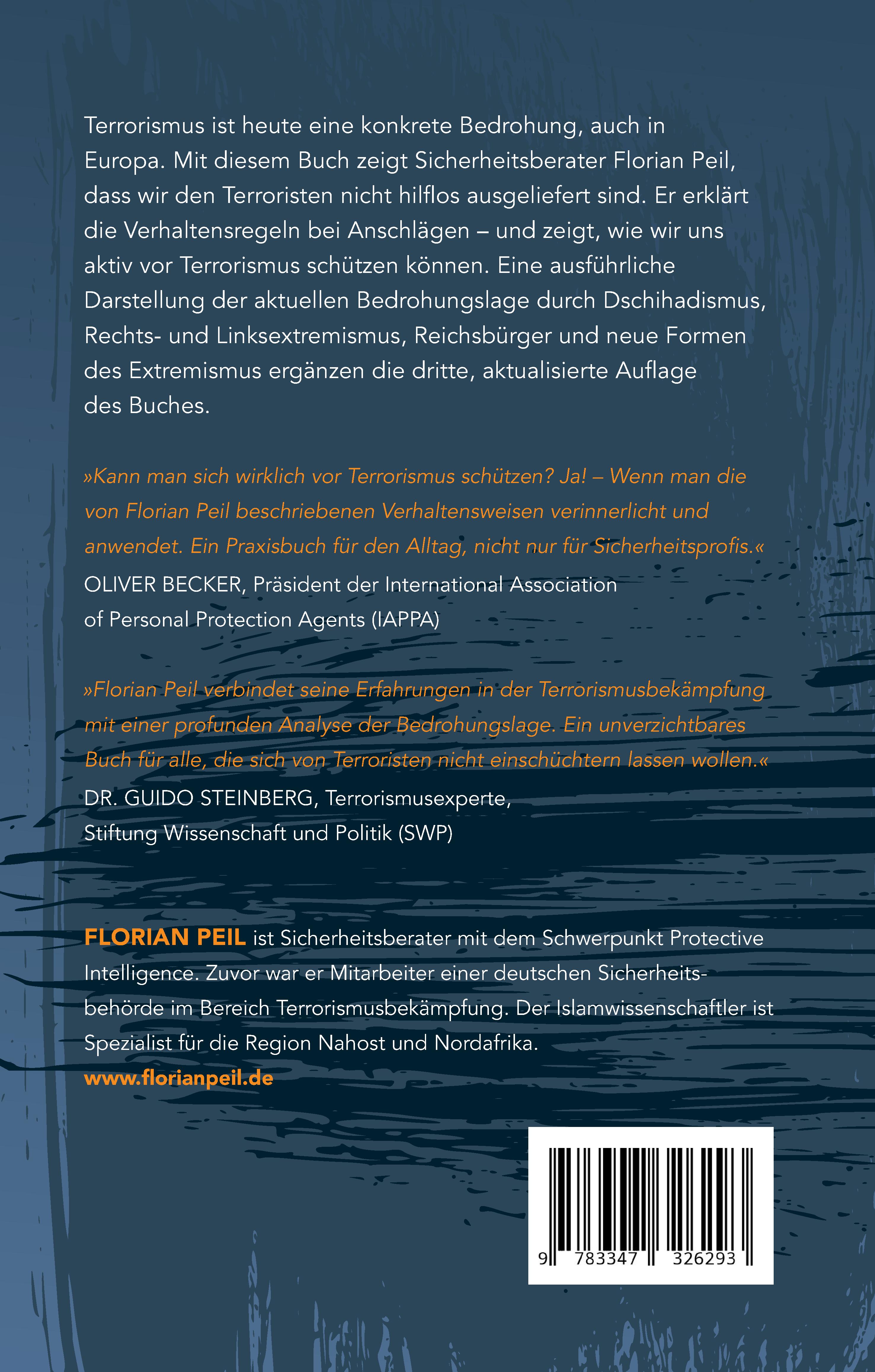 Rückseitencover Terrorismus - wie wir uns schützen können
