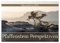 Vorderes Coverbild Pfaffenstein Perspektiven - Elbsandstein (Wandkalender 2025 DIN A3 quer), CALVENDO Monatskalender