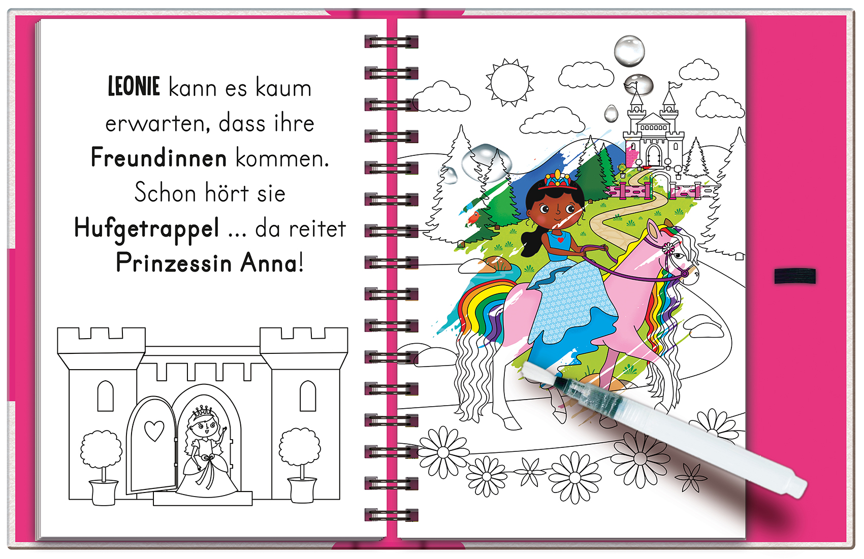Beispielinhalt (Bild) Magic Water Colouring - Prinzessinnen
