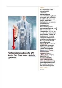 Vorderes Coverbild Konfigurationshandbuch für SAP Master Data Governance - Material – (MDG-M)