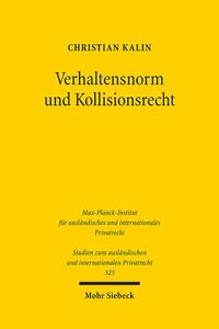 Vorderes Coverbild Verhaltensnorm und Kollisionsrecht