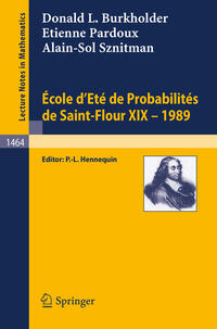 Vorderes Coverbild Ecole d'Ete de Probabilites de Saint-Flour XIX - 1989