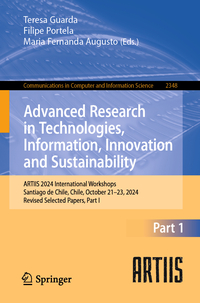 Vorderes Coverbild Advanced Research in Technologies, Information, Innovation and Sustainability