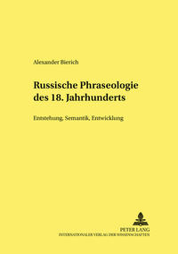 Vorderes Coverbild Russische Phraseologie des 18. Jahrhunderts