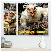 Vorderes Coverbild Verrückte Hühner (hochwertiger Premium Wandkalender 2025 DIN A2 quer), Kunstdruck in Hochglanz