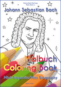 Vorderes Coverbild Johann Sebastian Bach für Kinder - Malbuch/Coloring Book